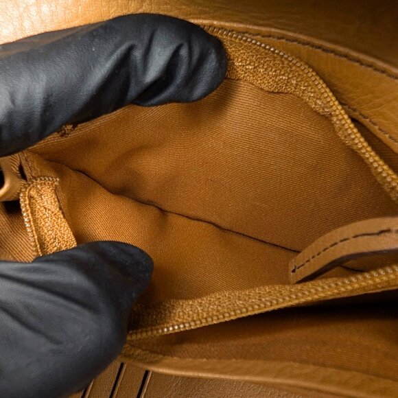 Talbots Leather Tan Camel Folding Soho Flap Wallet Checkbook Coin ID - Picture 8 of 11